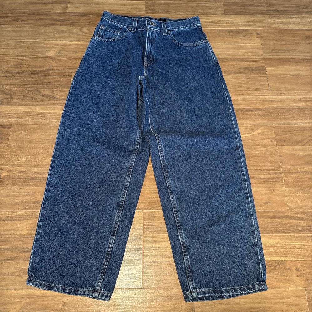 Levis Strauss Silvertab 90s Baggy Jeans Blue 27x28 Vintage Mens
